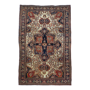 Antique Persian Farahan Sarouk Rug 4'6" X 6'9"