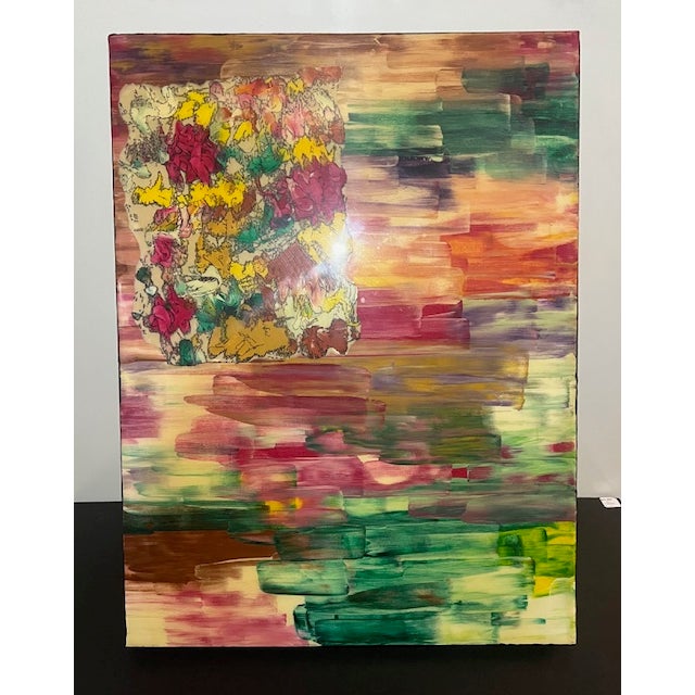 Abstract Robert Cornman Original Mixed-Media Abstract Painting, "What Direction" For Sale - Image 3 of 18