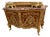 1960s French Louis XV Style Ormolu-Mounted Bombe Commode with Marble Top Exquisite Marquetry Chest For Sale