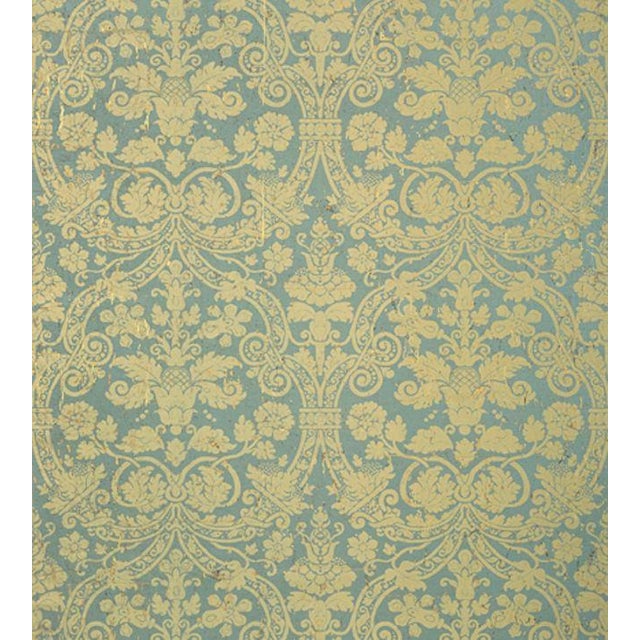 Curtis Damask Wallpaper Teal Chairish