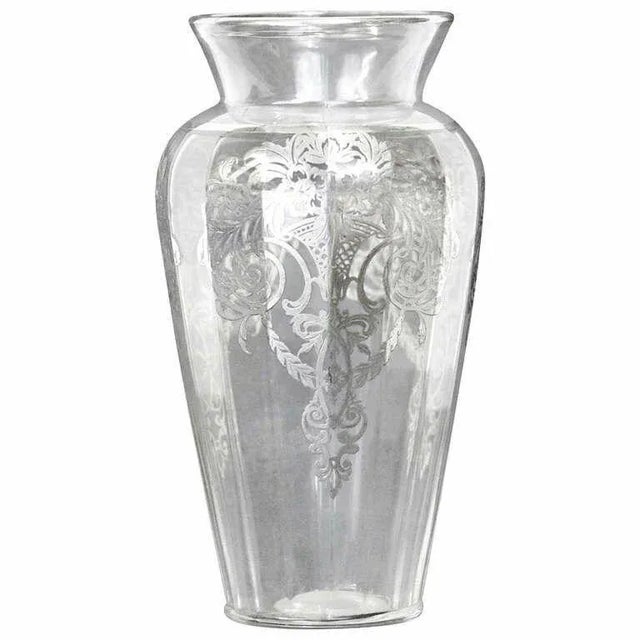 Metal Art Nouveau Sterling Silver Overlay Glass Vase with Provenance For Sale - Image 7 of 7