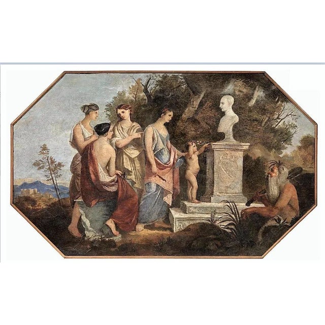 Allegoric Scene with Vestal Virgins and Satyr - 19th Century - Painting - Modern 19th Century For Sale - Image 3 of 3