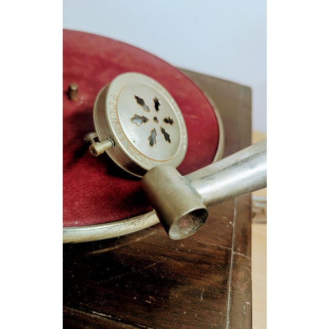 Wood Antique Original Masters Voice Gramaphone- Phonograph 1940s For Sale - Image 7 of 12