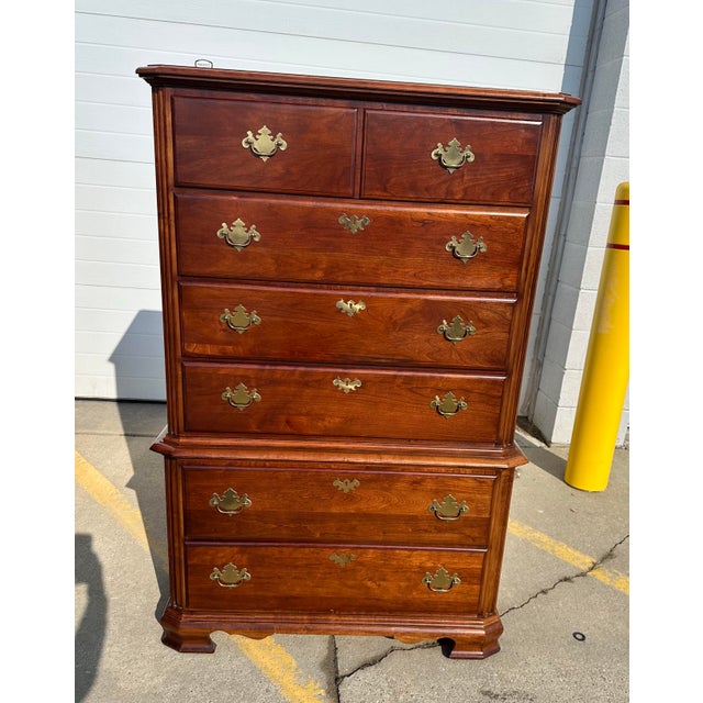 1990s The American Craftsman Collection by Stanley Mahogany Chest For Sale - Image 9 of 10