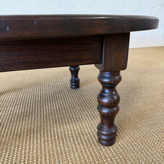 Brown Norfolk Coffee Table 39.25" Dia For Sale - Image 8 of 10