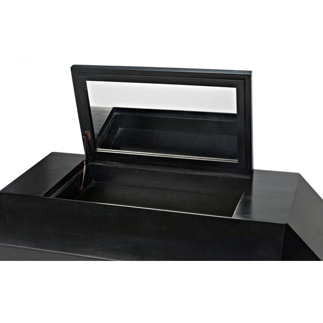 Wood NOIR Rhiana Dresser in Hand Rubbed Black For Sale - Image 7 of 11