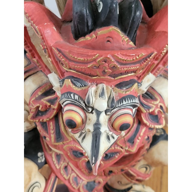 1960's Hand Carved Garuda Statue From Thailand For Sale - Image 10 of 13
