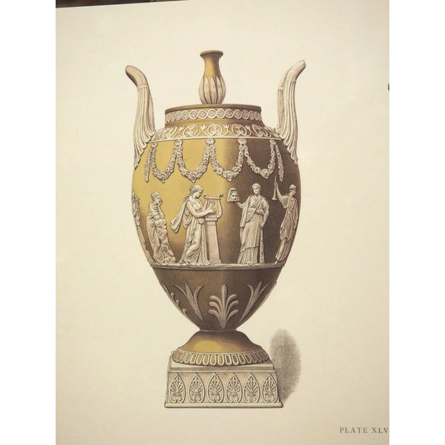 English Pair of Framed Wedgwood Neoclassical Lithographs, Plate XLV and XXIX For Sale - Image 3 of 12