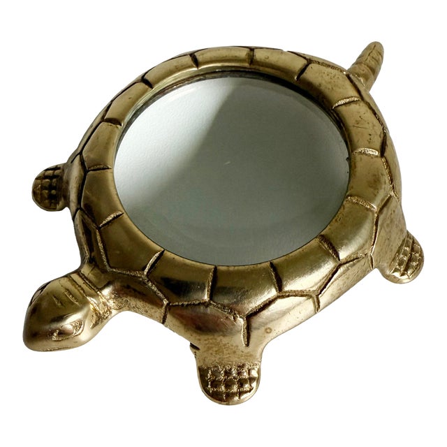 Vintage Brass Turtle Magnifying Glass For Sale