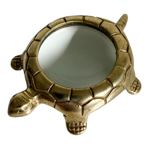 Vintage Brass Turtle Magnifying Glass