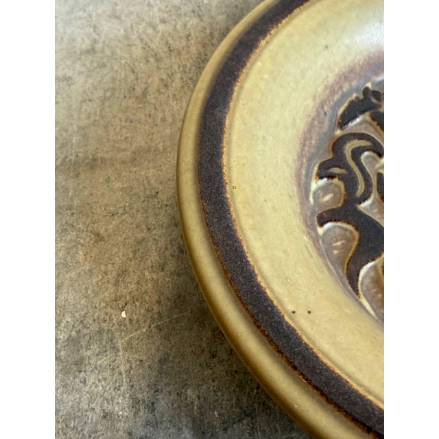 Michael Andersen & Son Ceramic Bowl Michael Andersen & Søn Danish Studio Pottery Pan Playing Flute 1960s For Sale - Image 4 of 10