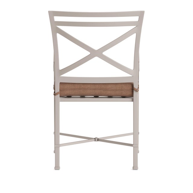 Brown Jordan Brown Jordan Venetian Arm Chair, Dove frame with Fusion Clay fabric For Sale - Image 4 of 11