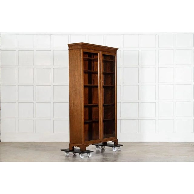 English Mahogany Glazed Bookcase, 1900 For Sale - Image 3 of 14