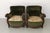 Green Danish Carved Lounge Chairs in Green Velvet, 1920s, Set of 2 For Sale - Image 8 of 18