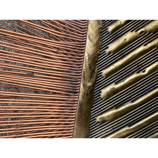 Late 20th Century 1960s Mid-Century Modern William and Bruce Friedle Wire Sunburst Wall Sculpture For Sale - Image 5 of 7