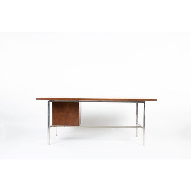 Mid-Century Modern Rosewood Desk by Alain Richard for Meuble TV, France, 1960s For Sale - Image 3 of 16