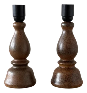 Table Lamps Bruno Karlsson, Ego Stengods Atelje, Stoneware, Sweden, Vintage 1970s, Set of 2