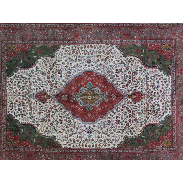 Traditional 1960s Vintage Persian Tabriz Rug - 8′3″ × 11′8″ For Sale - Image 3 of 6