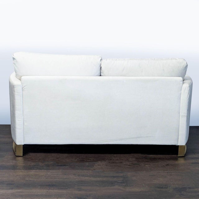 2020s Coaster Corliss Modern Loveseat With Gold Metal Base For Sale - Image 5 of 8