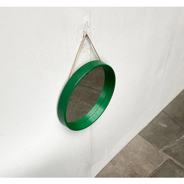 Mid-Century Space Age Green Round Mirror from C.L. Augustson, Norway, 1960s For Sale - Image 12 of 18