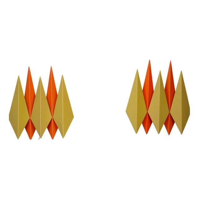 Vintage Danish Diamond Wall Lamps by Svend Aage Holm Sørensen for Holm Sørensen & Co., 1960s, Set of 2 For Sale