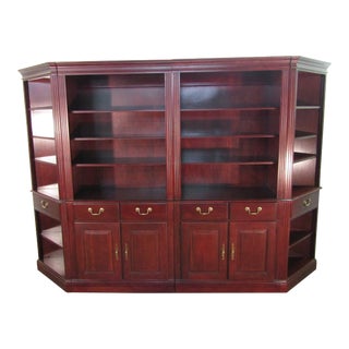 Pennsylvania House Solid Cherry Four Piece Bookcase Unit For Sale