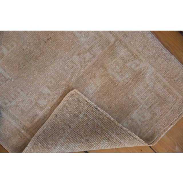 Shabby Chic Vintage Distressed Oushak Rug Mat - 1'8" X 2'7" For Sale - Image 3 of 7