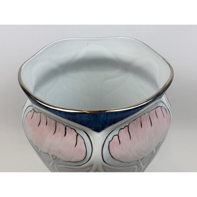 Jugendstill Iris Porcelain Vase by Nagel, 1900s For Sale - Image 12 of 13