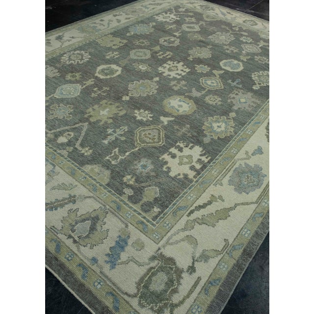Turkish Turkish Oushak Rug 8'9" x 11'10" #18103 For Sale - Image 3 of 8