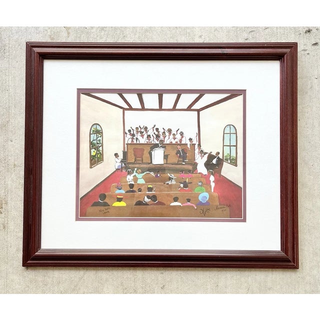 1997 Maurice Cook "New Hope Choir” Framed & Matted Signed Litho Print 22”x18” Excellent condition. No damage to the print...