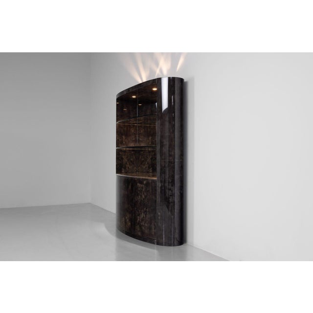 Black Showcase Cabinet from Aldo Tura, Italy, 1978 For Sale - Image 8 of 18