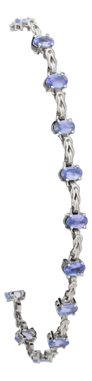 14k White Gold & Tanzanite Bracelet