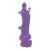 Light Purple Crystal Glass Standing Ru Yi Bodhisattva Kwan Yin Statue For Sale