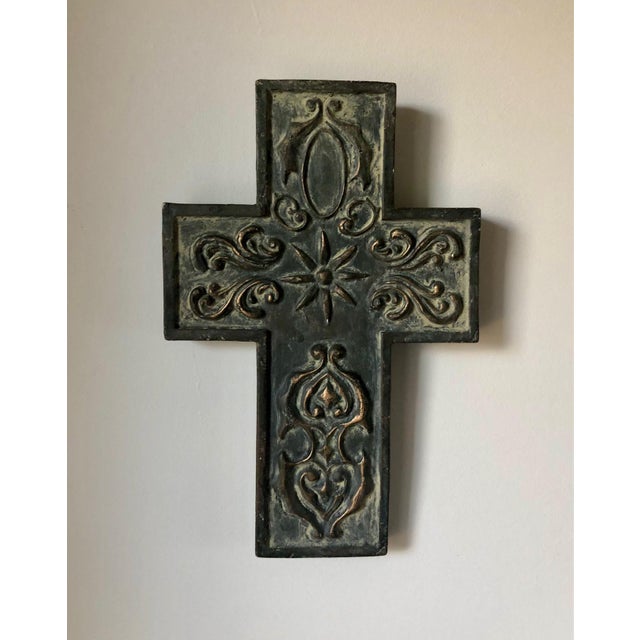 This gorgeous vintage iron decorative cross can be used as intended — displayed as a wall hanging — or use it as a...