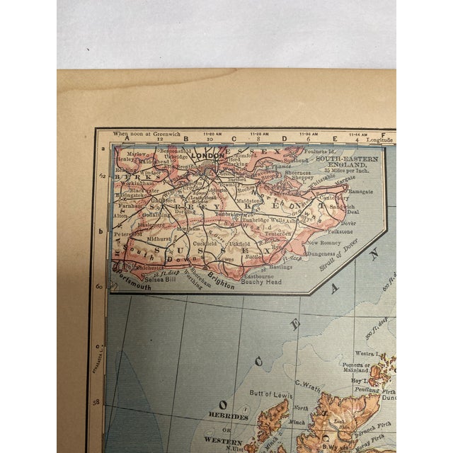 1883 Antique British Isles Map For Sale - Image 4 of 5
