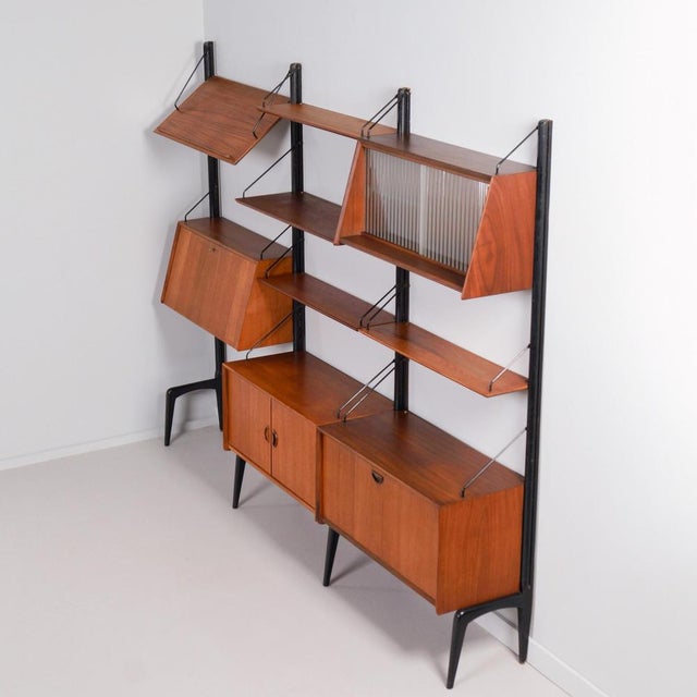 Wall Unit with Secretaire by Louis van Teeffelen for Wébé, 1960s For Sale - Image 4 of 12