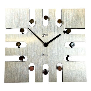 Mid-Century Modern Aluminum Wall Clock from Schatz Elexacta, 1970s For Sale