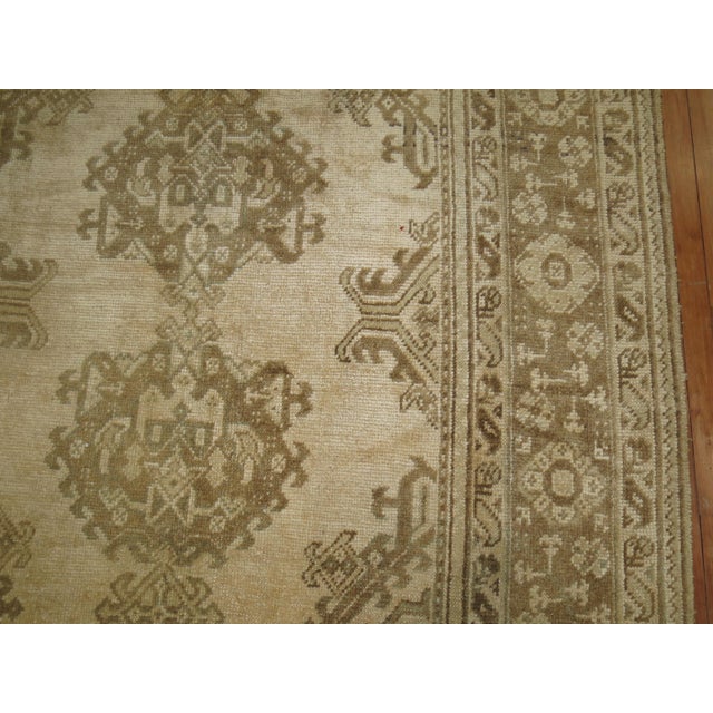 Early 20th Century Antique Zabihi Collection Turkish Oushak Neutral color Rug - 9'9" x 12'2" For Sale - Image 5 of 8