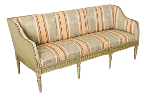 Swedish 18th Century Painted & Upholstered Settee