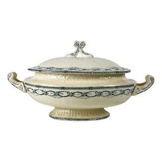 Recamier Iron Earth Soup Tureen from Salins For Sale