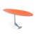 Mid-Century Tulip Dining Table Attributed to Eero Saarinen for Knoll W/ Orange Laminate Top For Sale - Image 4 of 6