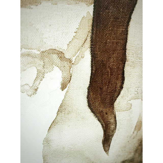 Original Brown Ink on Canvas "Spalding County Centennial" by Justin Casteel, Signed 2017, 34" X 28" For Sale - Image 4 of 12