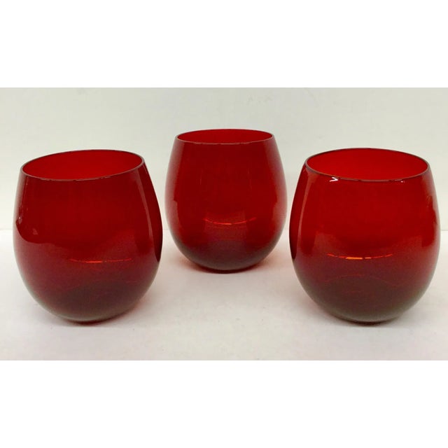 Vintage Rolly Polly Crystal Glasses - Set of 3 For Sale - Image 9 of 9