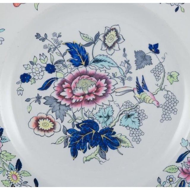 Six Lunch Plates in Faience with Floral and Bird Motifs from Copeland/Spode, 1930s, Set of 6 For Sale - Image 4 of 8