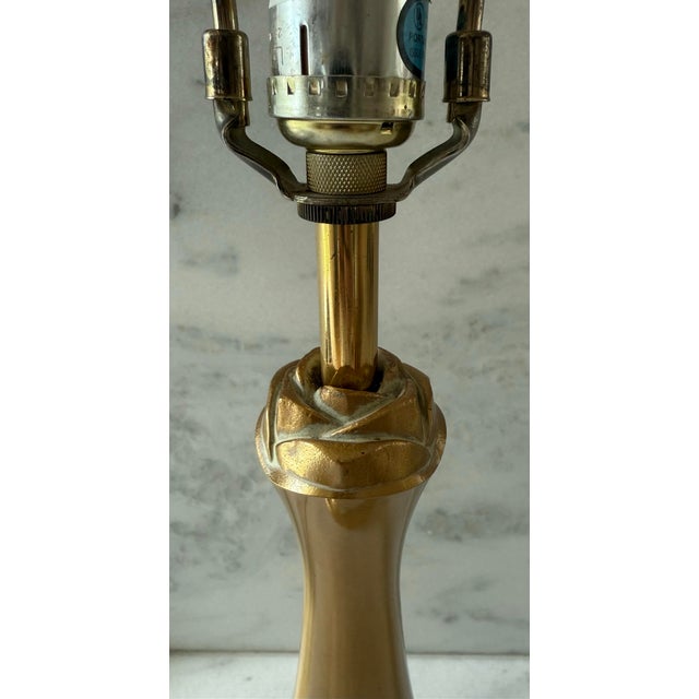 1970s Mid Century Brass Table Lamp by Stiffel For Sale - Image 5 of 10