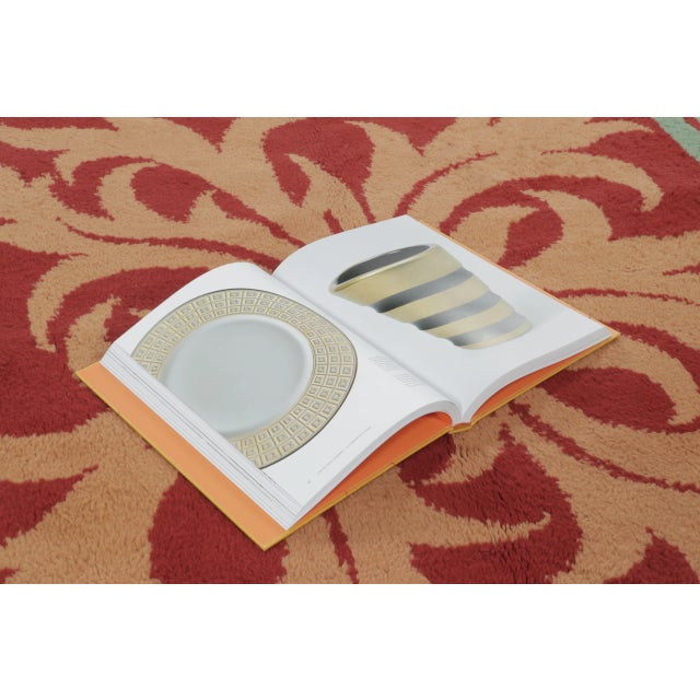 Red Antique French Art Deco Rug in Red and Blue Floral Medallion- Rug & Kilim For Sale - Image 8 of 9