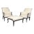 French Armchairs in Muslin With Matching Ottoman - 3 Pieces For Sale
