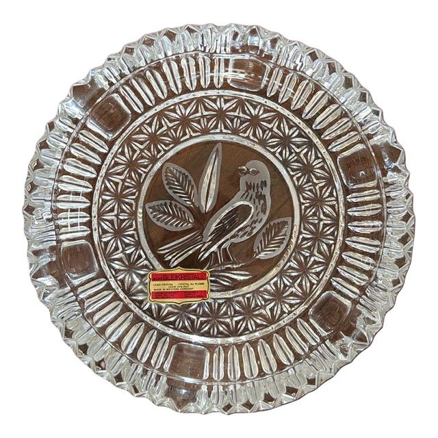 1980s Vintage Byrdes Lead Crystal Ashtray West Germany For Sale