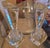 Glass Mid-Century Pair Beautiful Large Cut Clear Crystal Prism Perfume Bottle Etched Gold Floral For Sale - Image 7 of 8