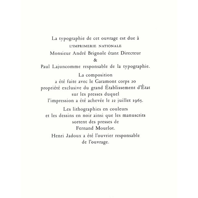 1965 Lithograph After Raoul Dufy's "Les Oiseaux" (The Birds) For Sale In New York - Image 6 of 6